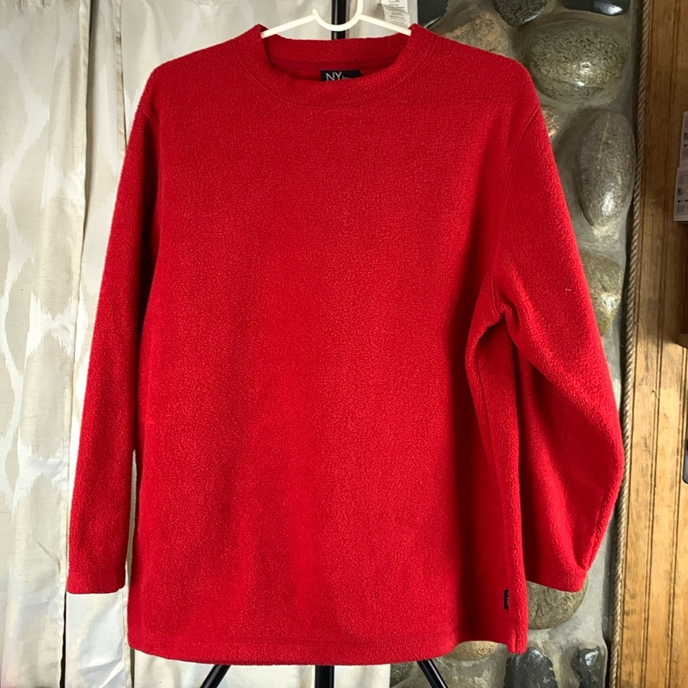 NY Jeans Polyester Fleece Pullover Sweater Size Small